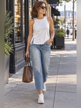NWT - Liverpool Straight Crop Jeans - Thyme Wash - Size 14W